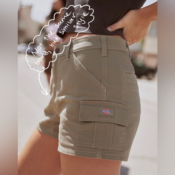 Rider’s High Waisted Cargo Shorts on Olive Green - Picture 10 of 12